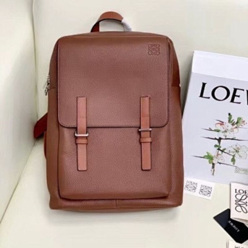 Loewe Military backpack in soft grained calfskin.