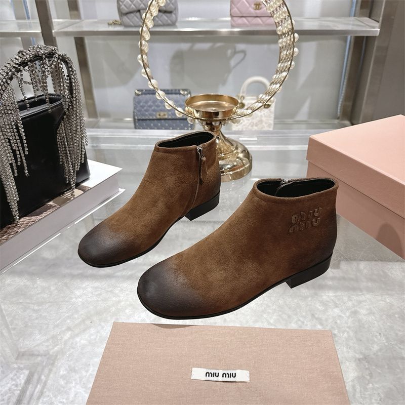 Miu Miu Faded Suede Ankle Boot