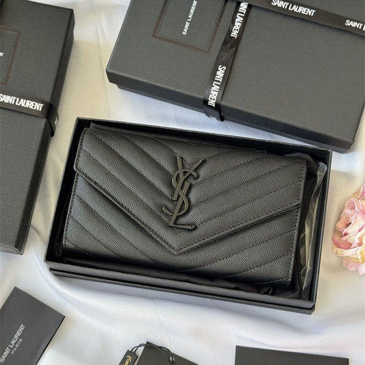 Saint Laurent Cassandre Matelassé Flap Wallet