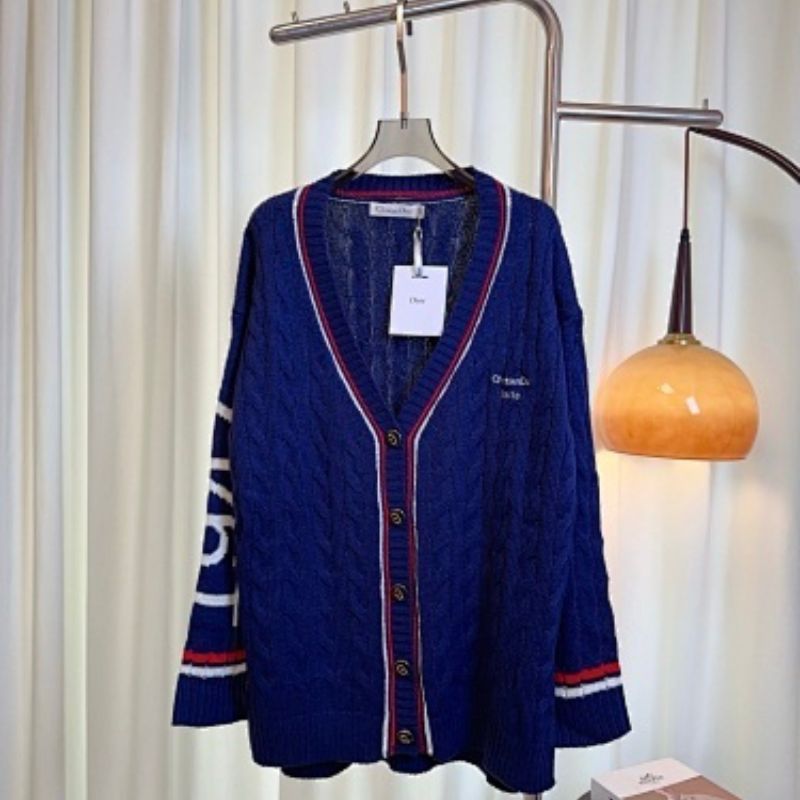 Dior Vibe oversized cardigan in navy blue