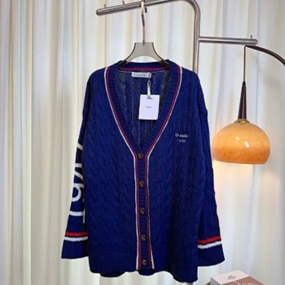 Dior Vibe oversized cardigan in navy blue