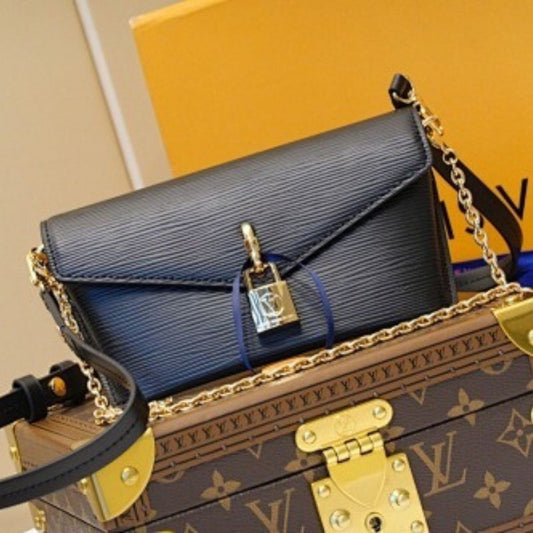 Louis Vuitton Padlock On Strap in Black Epi leather.