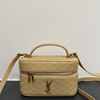 Saint Laurent Gaby Vanity Bag in a light beige