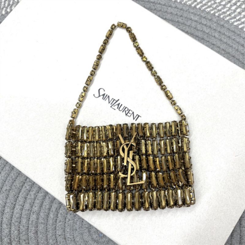 Saint Laurent Micro Evening Bag in Crystals.
