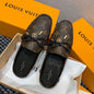 Louis Vuitton Gloria Flat Loafer in the classic Monogram canvas