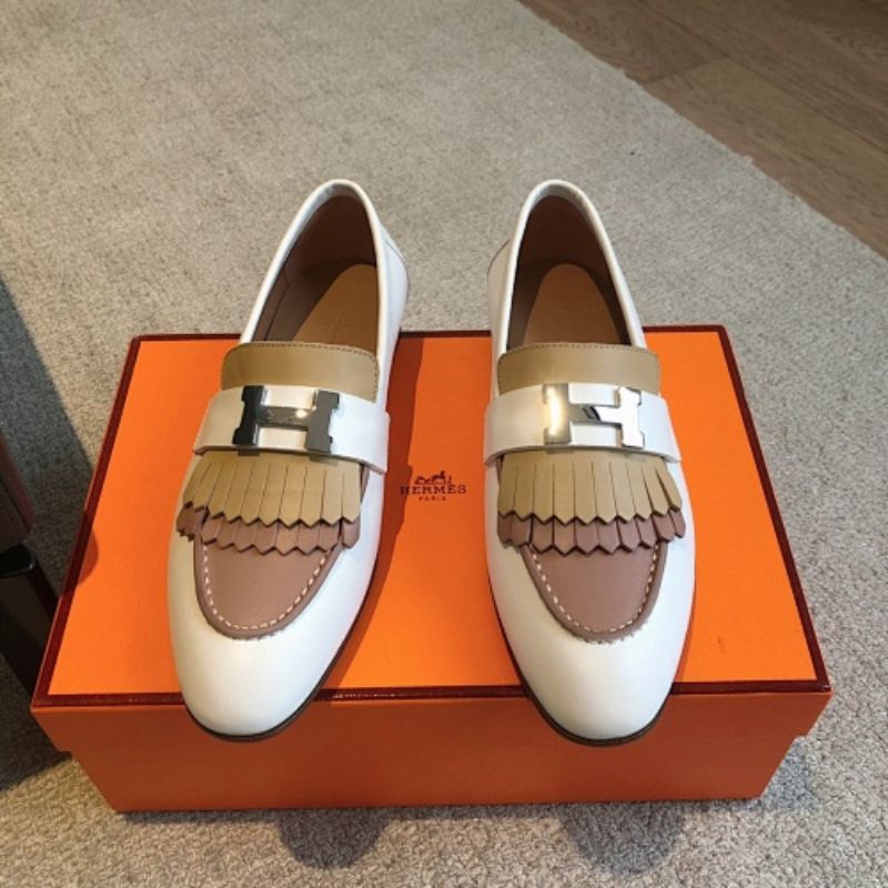 Hermès Royal Loafers in a tri-color white