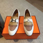 Hermès Royal Loafers in a tri-color white
