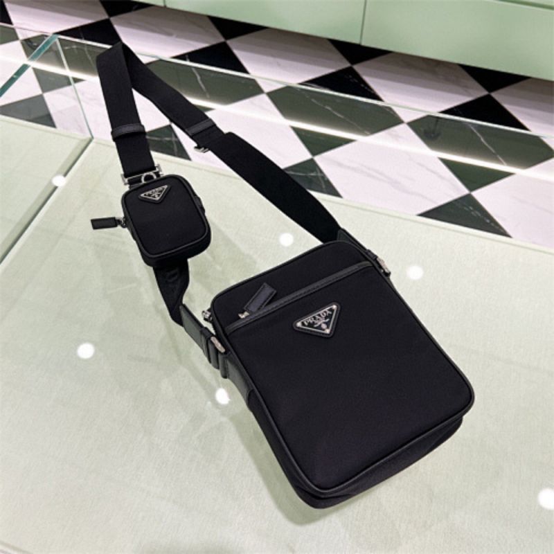 Prada Re-Nylon and Saffiano Leather Shoulder Bag,