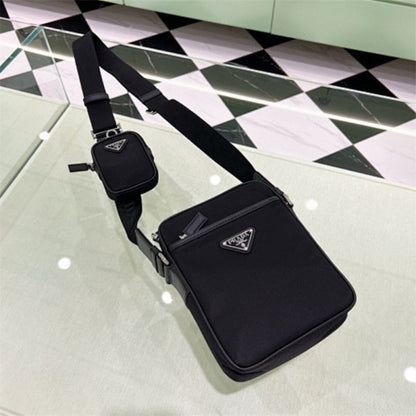 Prada Re-Nylon and Saffiano Leather Shoulder Bag,