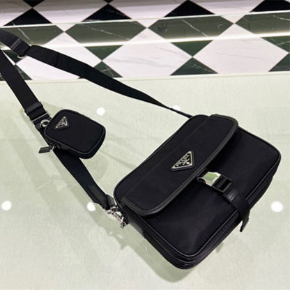 Prada Re-Nylon and Saffiano Leather Shoulder Bag,