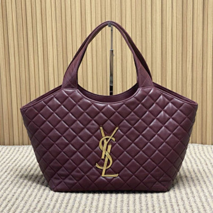 Saint Laurent Icare tote bag, crafted from quilted nappa leather.