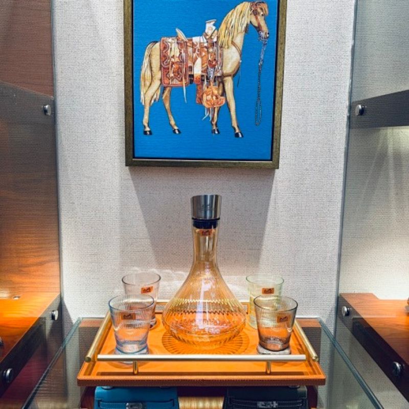 Hermès handmade crystal drinkware collection,