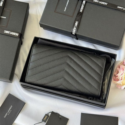 Saint Laurent Cassandre Matelassé Flap Wallet