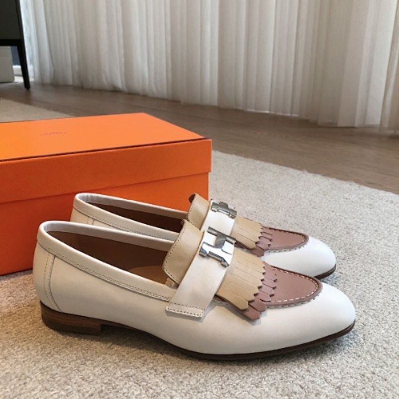 Hermès Royal Loafers in a tri-color white