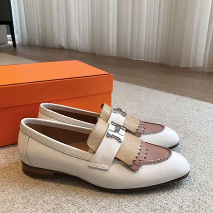 Hermès Royal Loafers in a tri-color white