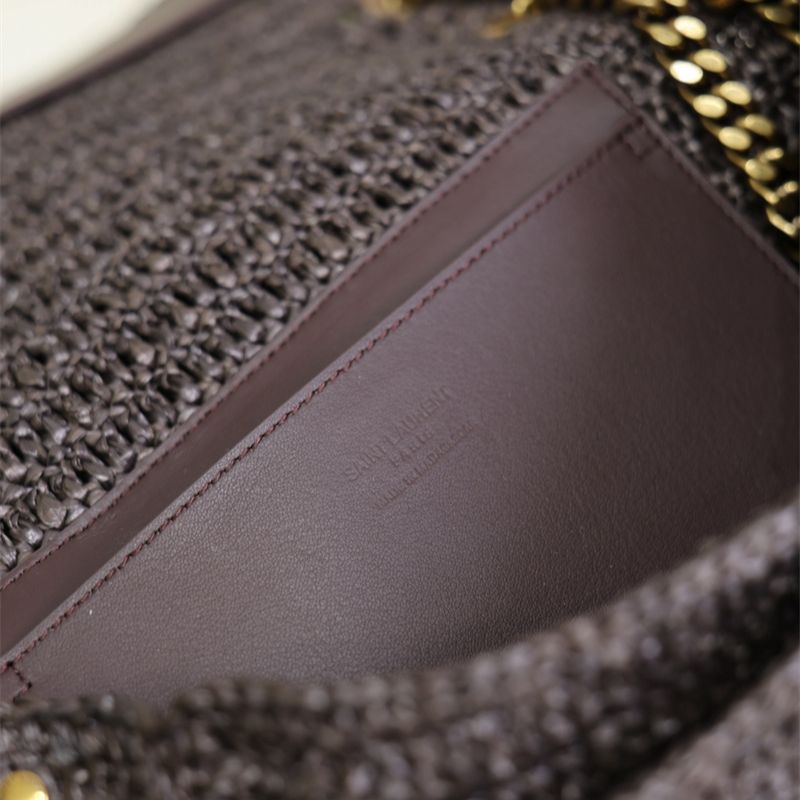 Saint Laurent Niki Medium Raffia Shoulder Bag.