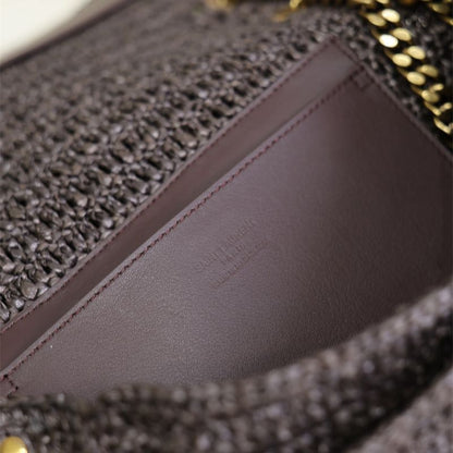 Saint Laurent Niki Medium Raffia Shoulder Bag.