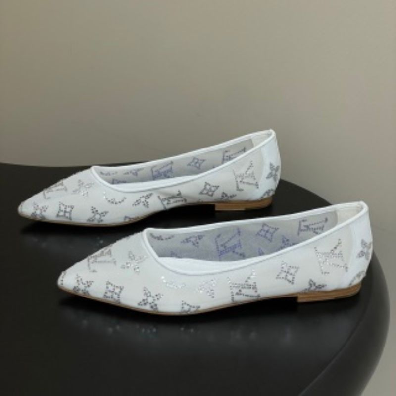 Louis Vuitton Gala Flat Ballerinas in white.