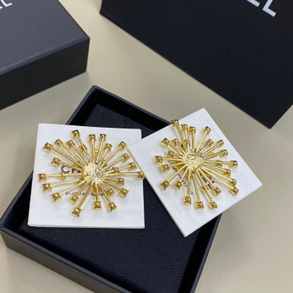 Chanel "Comète" starburst cluster earrings,