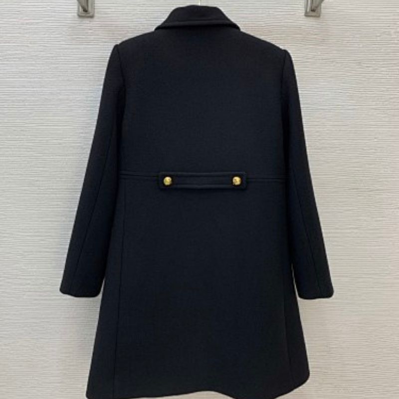 Celine double-breasted coat in double faced cashmere.