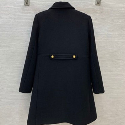 Celine double-breasted coat in double faced cashmere.