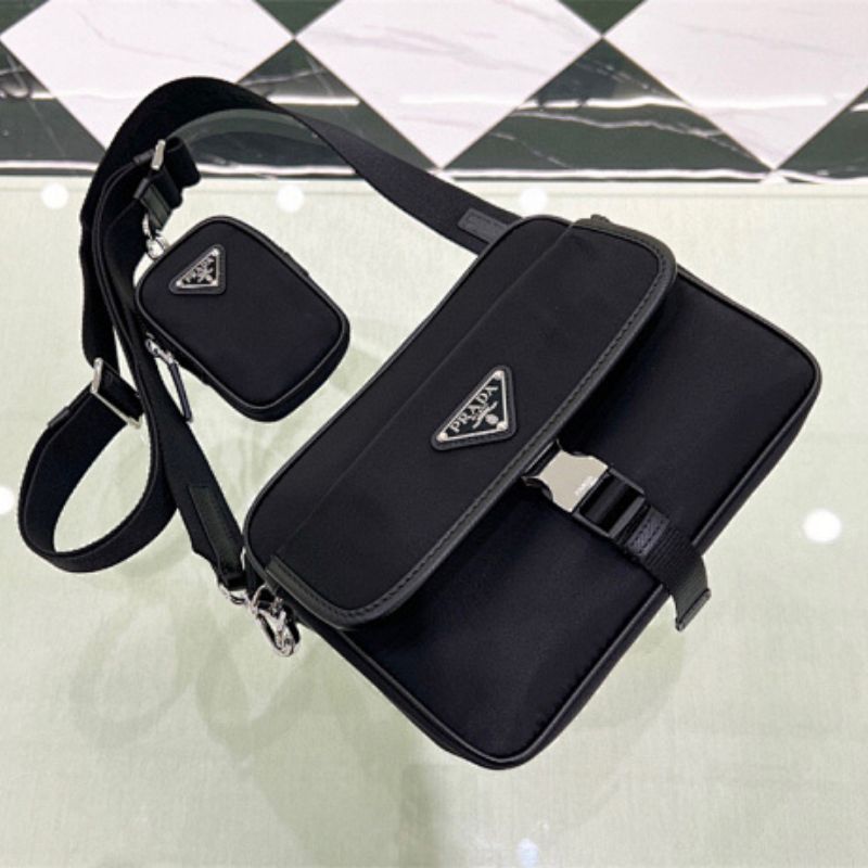 Prada Re-Nylon and Saffiano Leather Shoulder Bag,