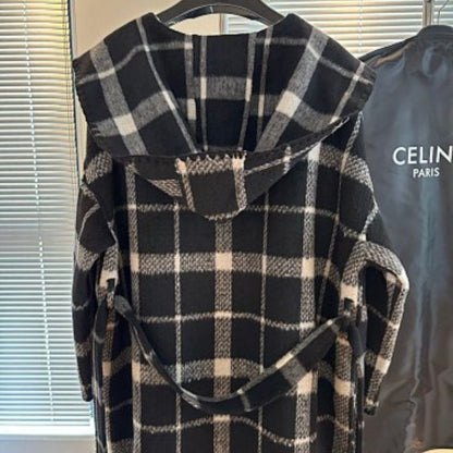 Celine Blanket Coat in a black
