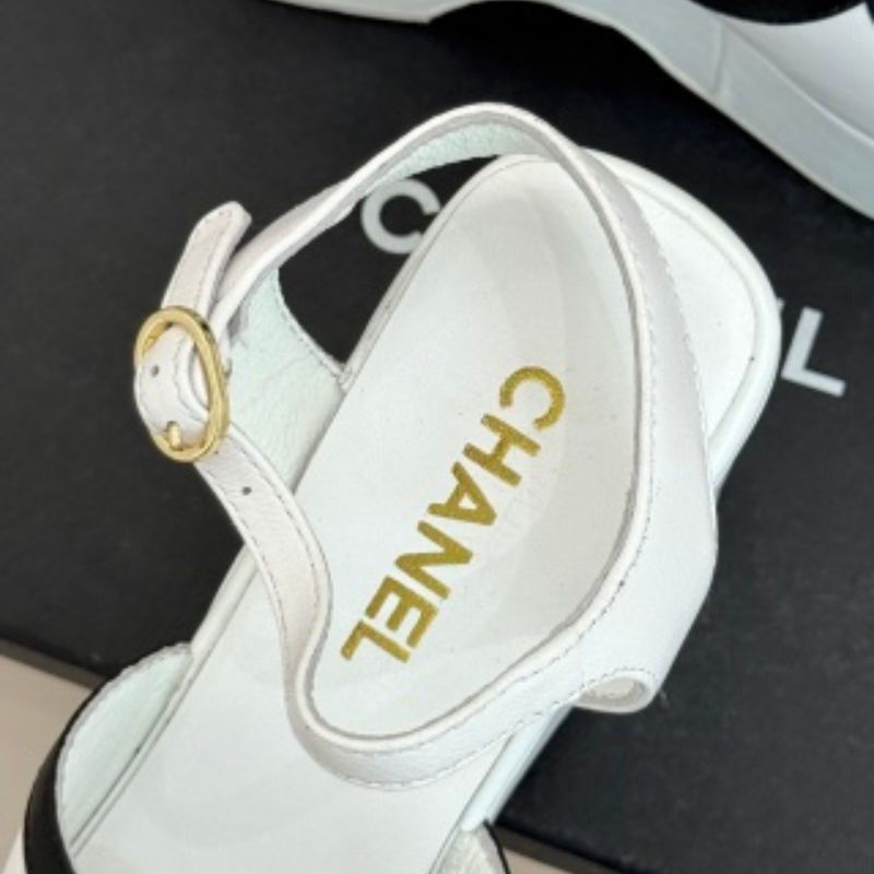 Chanel CC Logo Platform Sandals,
