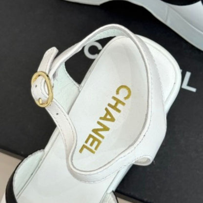 Chanel CC Logo Platform Sandals,