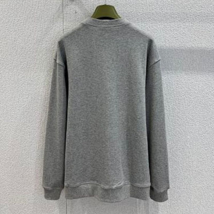 Gucci Logo-Embossed Cotton Sweatshirt in a grey