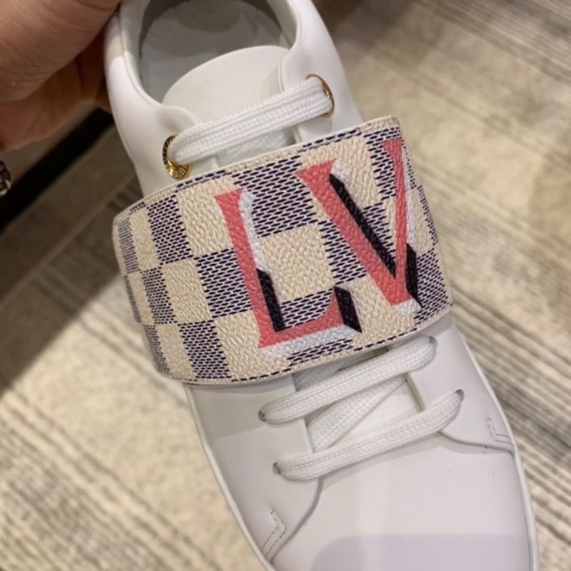 Louis Vuitton Frontrow Sneakers with a Damier Azur canvas strap