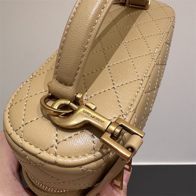 Saint Laurent Gaby Vanity Bag in a light beige