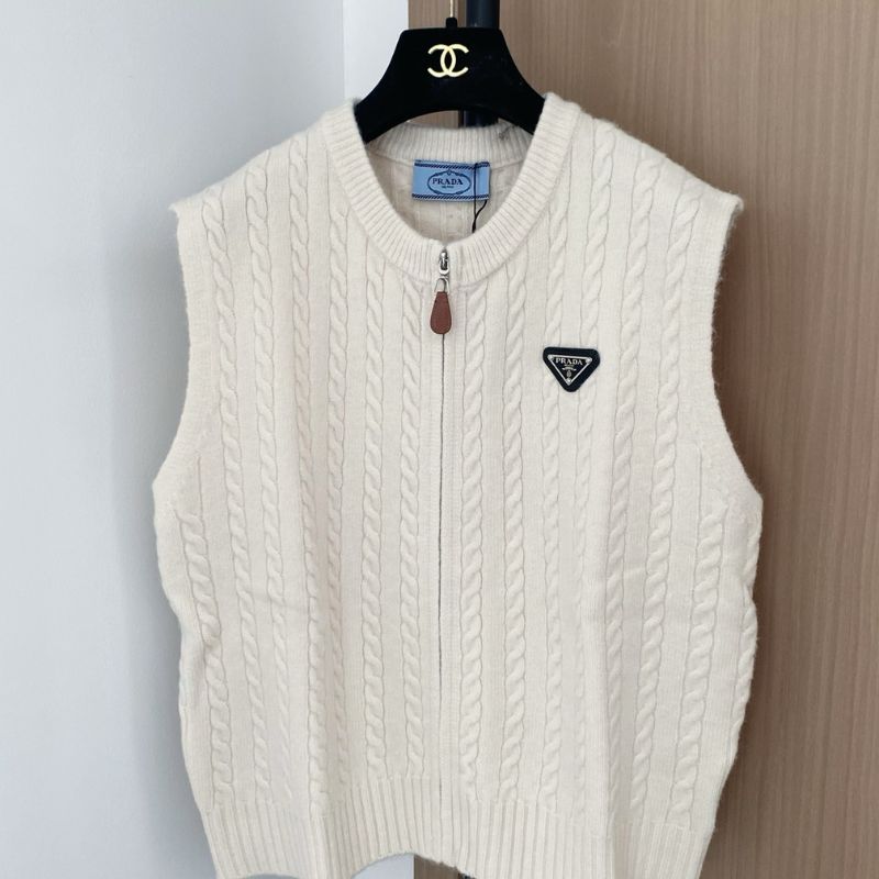 Prada cable-knit vest.