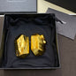 Saint Laurent Sculptural Mineral Clip-On Earrings