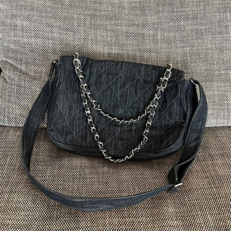Chanel Denim Stretch Spirit Messenger Bag.