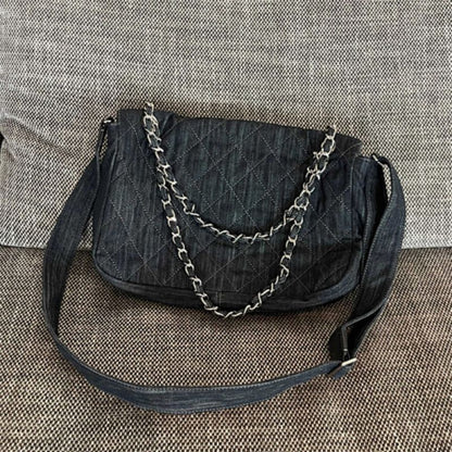 Chanel Denim Stretch Spirit Messenger Bag.