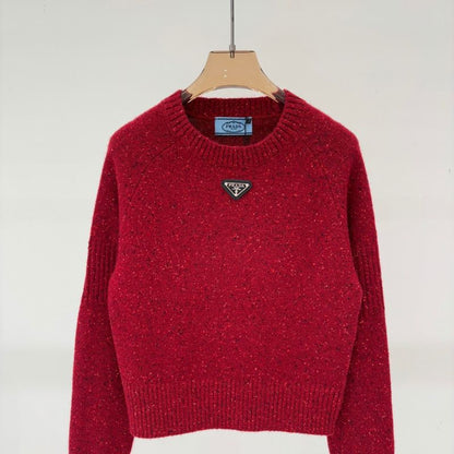 Prada melange crew-neck sweater