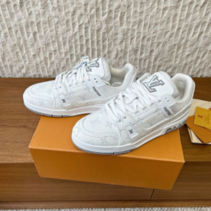 Louis Vuitton LV Trainer in a white Monogram