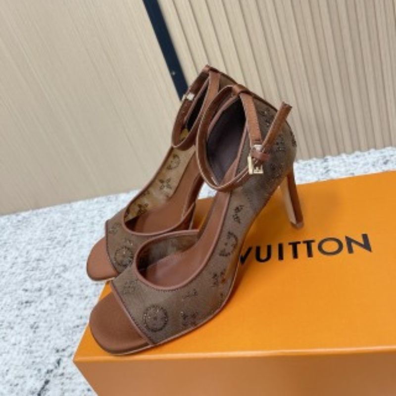 Louis Vuitton Gala Sandals in brown.