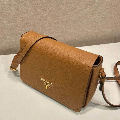 Prada Vitello Phenix Leather Shoulder Bag