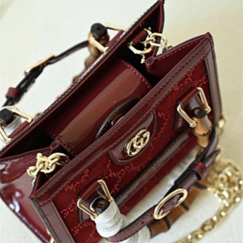 Gucci Diana GG Crystal velvet tote bag