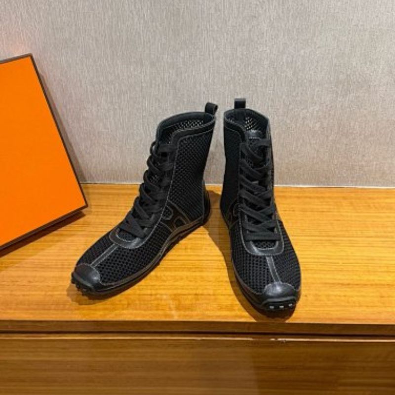 Hermès Kiatsu Sneakers in noir (black) calfskin