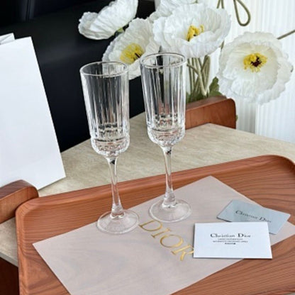 Dior luxury crystal champagne flutes