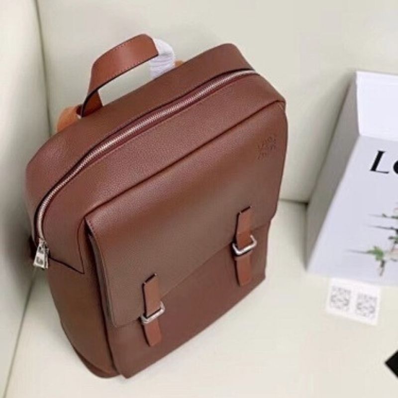 Loewe Military backpack in soft grained calfskin.