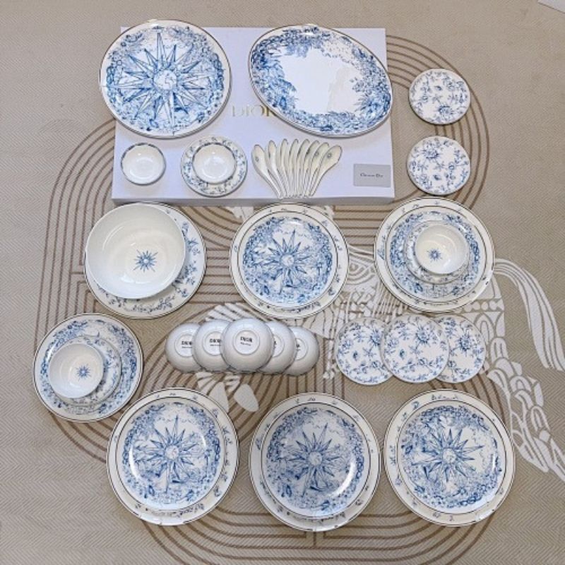 Dior Maison Constellation and Toile de Jouy Tableware Set.
