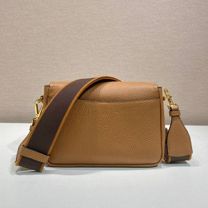 Prada Vitello Phenix Leather Shoulder Bag