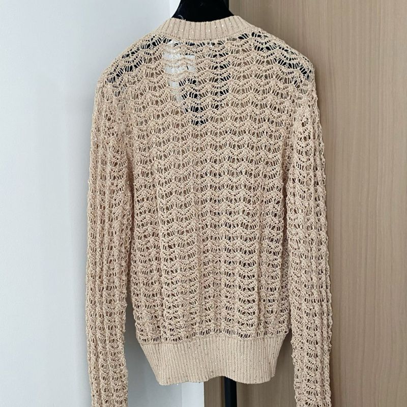 Prada open-knit V-neck sweater