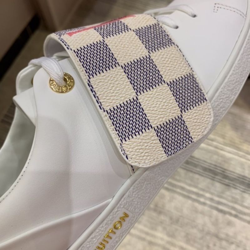 Louis Vuitton Frontrow Sneakers with a Damier Azur canvas strap
