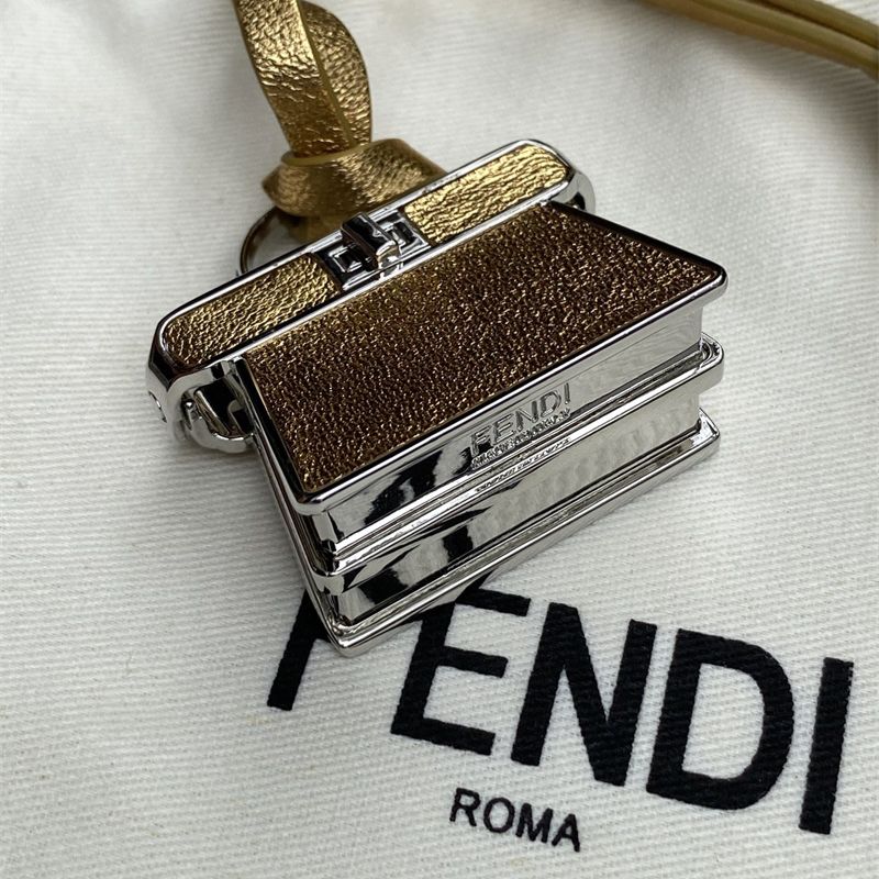 Fendi Pico Peekaboo Charm in a gold/yellow