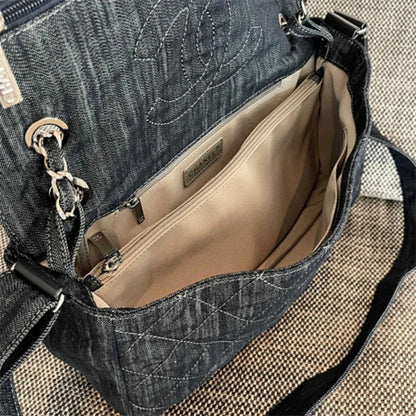 Chanel Denim Stretch Spirit Messenger Bag.